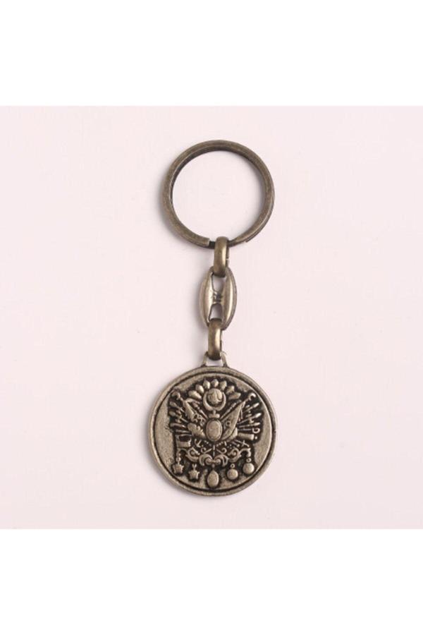 New Life Promosyon Nl Eskitme Tasarımlı Tuğra- Krom Anahtarlık - Image 1