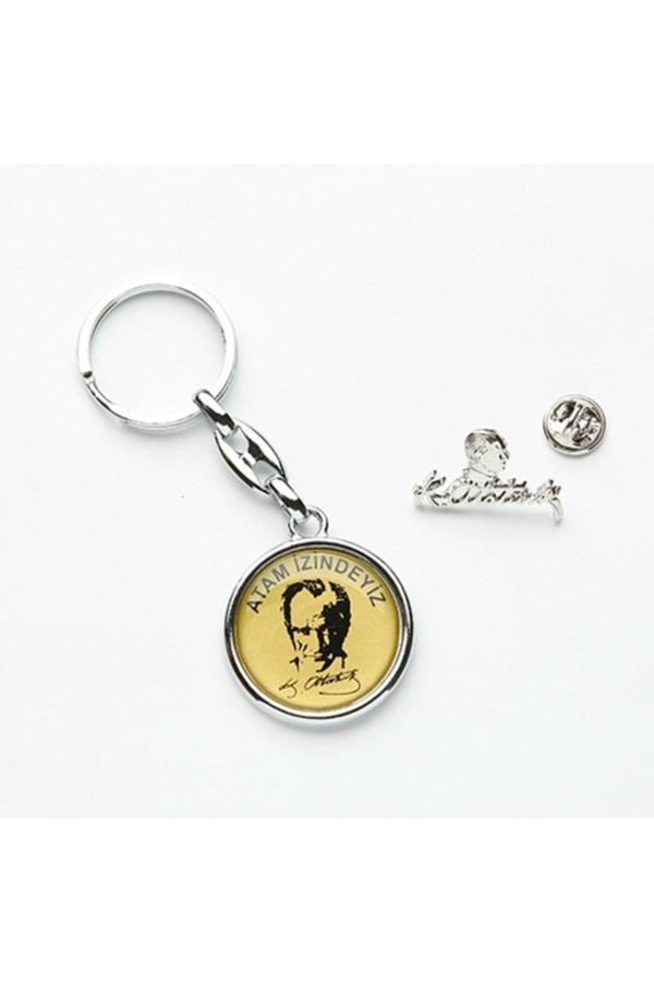 New Life Promosyon Nl Mustafa Kemal Atatürk Tasarımlı Anahtarlık Ve Imza Rozet - Image 1