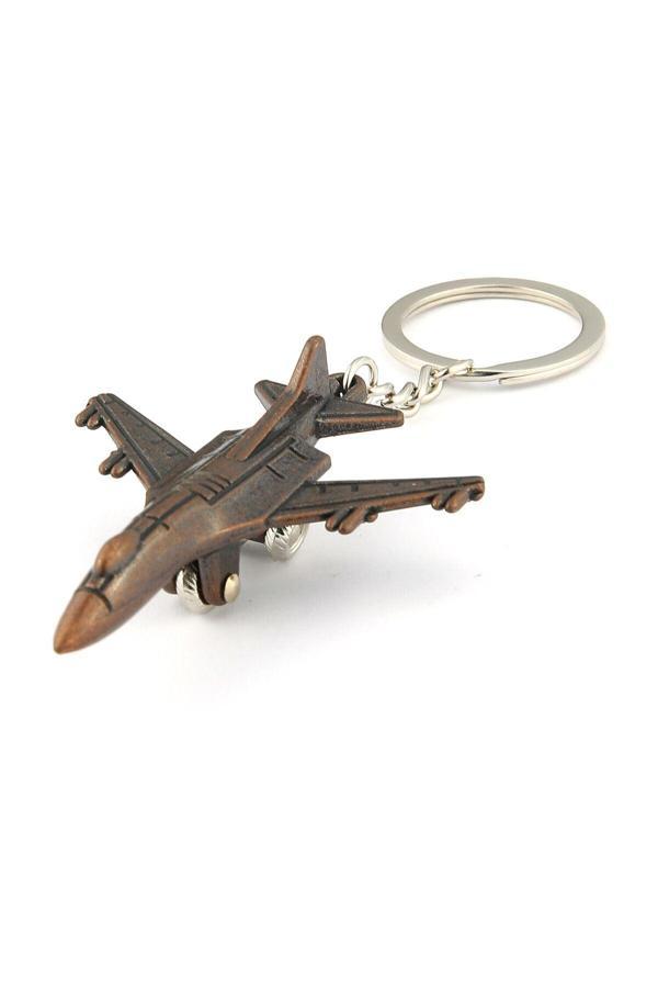 New Life Promosyon Nl F16 Bronz Savaş Uçağı Tasarımlı Anahtarlık ''Newlifepromosyon'' Mdl337 - Image 1