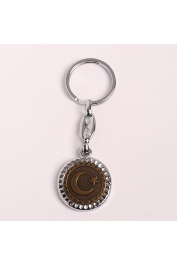 New Life Promosyon Nl Yenihayat Ay-Yıldız Tasarımlı Bronz-Metal Anahtarlık - Image 1