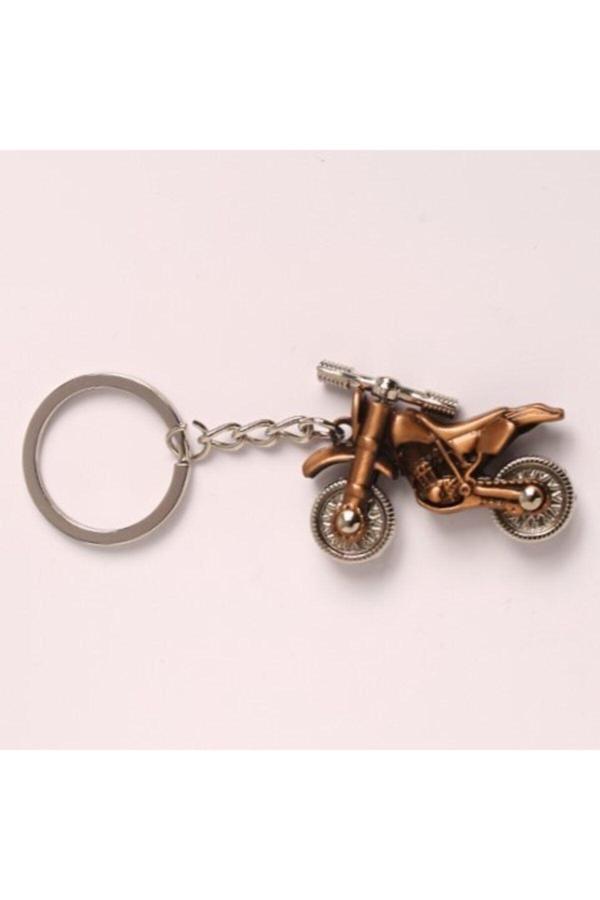 New Life Promosyon Nl Bronz Motorsiklet Tasarımlı Metal Anahtarlık - Image 1