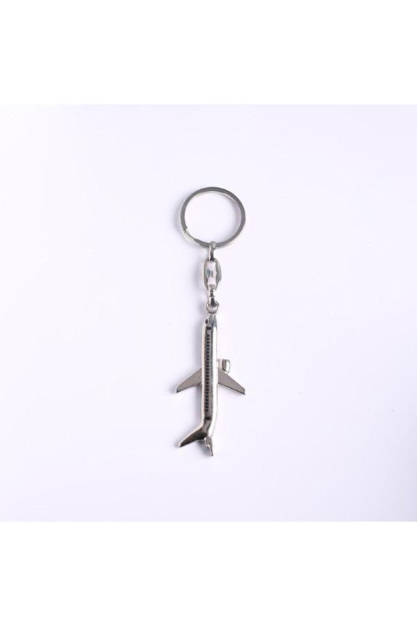 New Life Promosyon Nl Yenihayat Uçak Figürlü Tasarım Çelik-Krom Anahtarlık - Image 1