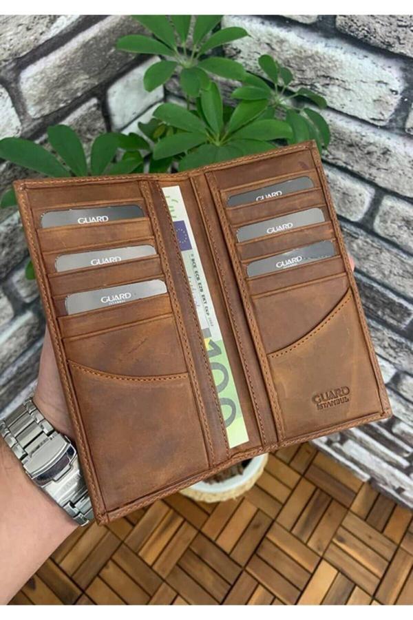 New Life Promosyon Nl Ince Antik Taba Deri Portföy El Cüzdanı - Image 1