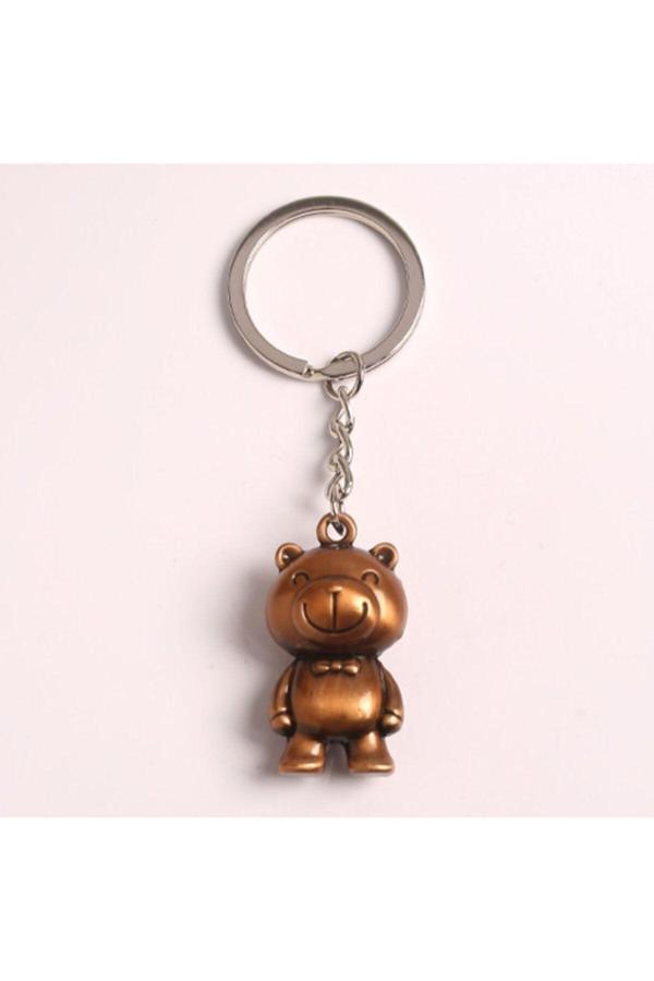 New Life Promosyon Nl Teddy Tasarımlı Bronz Metal Anahtarlık - Image 1