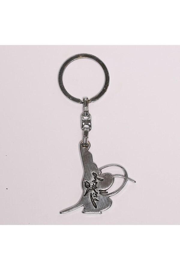 New Life Promosyon Nl Yenihayat Türkiye Yazılı Metalik Gri Çelik Anahtarlık - Image 1