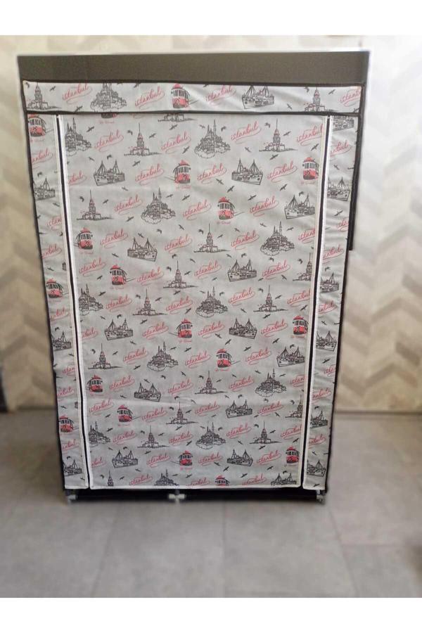 Burak Bez Dolap Tema İstanbul Tek Yandan Raflı Bez Dolap Gardırop - Image 1