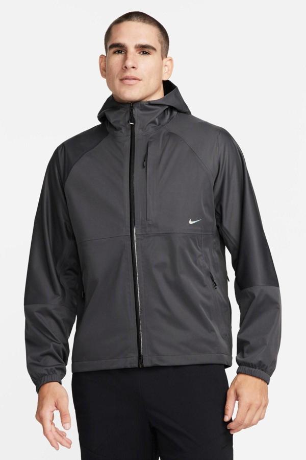 Nike Perfomance System Storm Fit ADV Jacket Erkek Su Geçirmez Yürüyüş Koşu Ceketi Anrasit Siyah - Image 1