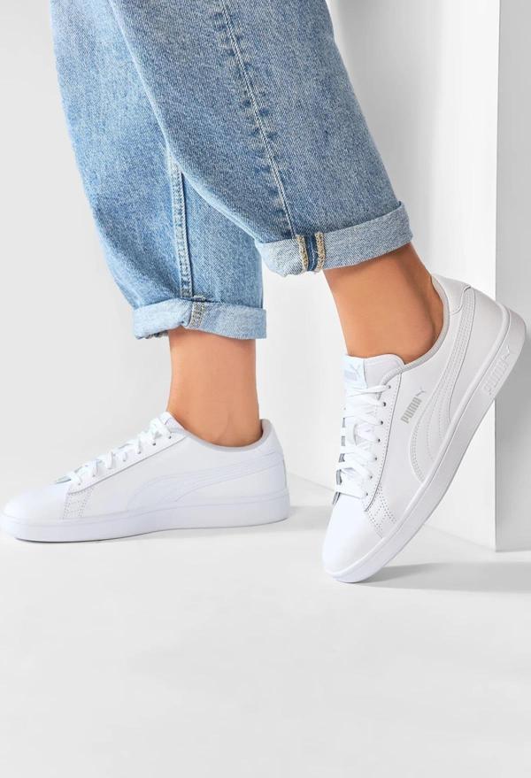 Puma Smash v2 Buck White Unisex Sneaker Günlük Spor Ayakkabı Beyaz - Image 1