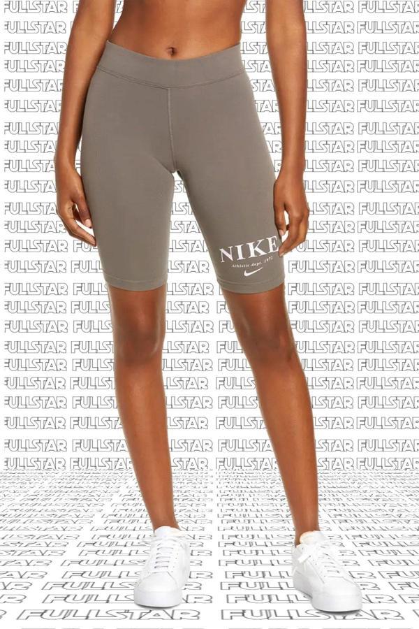 Nike Women's Mid Rise Bike Shorts Vizon Kahveregi Biker Şort Tayt - Image 1