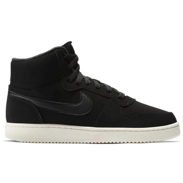 Nike Ebernon Mid Leather Womens Sneaker Black Hakiki Deri Kadın Spor Ayakkabı Siyah - Image 1