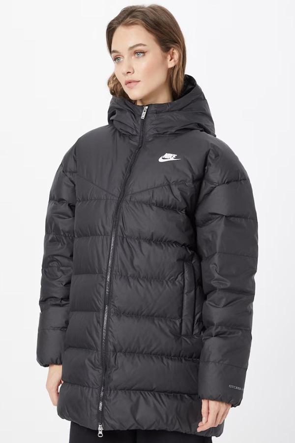 Nike Storm Fit Down Fill Full Zip Black Kadın Kaz Tüyü Uzun Mont Parka Siyah - Image 1