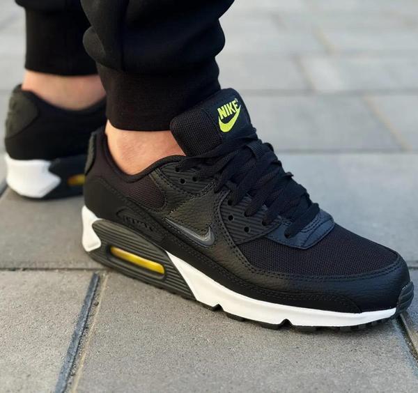Nike Air Max 90  Leather Black Hakiki Deri Erkek Snekaer Siyah - Image 1