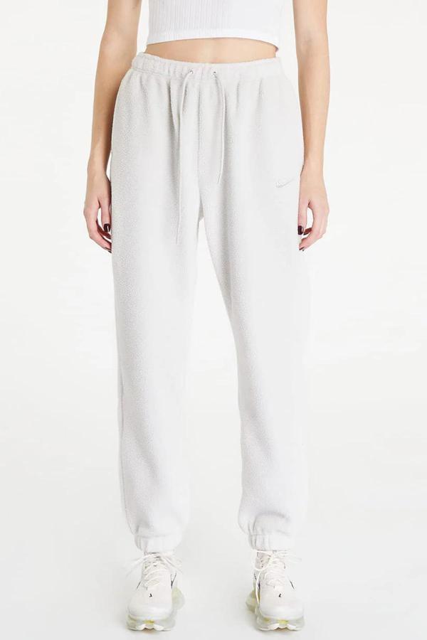 Nike Sportswear Plush Stone Sherpa Oversize Sweatpants Kadın Geniş Kalıp Yüksek Bel Peluş Eşofman Altı Taş - Image 1