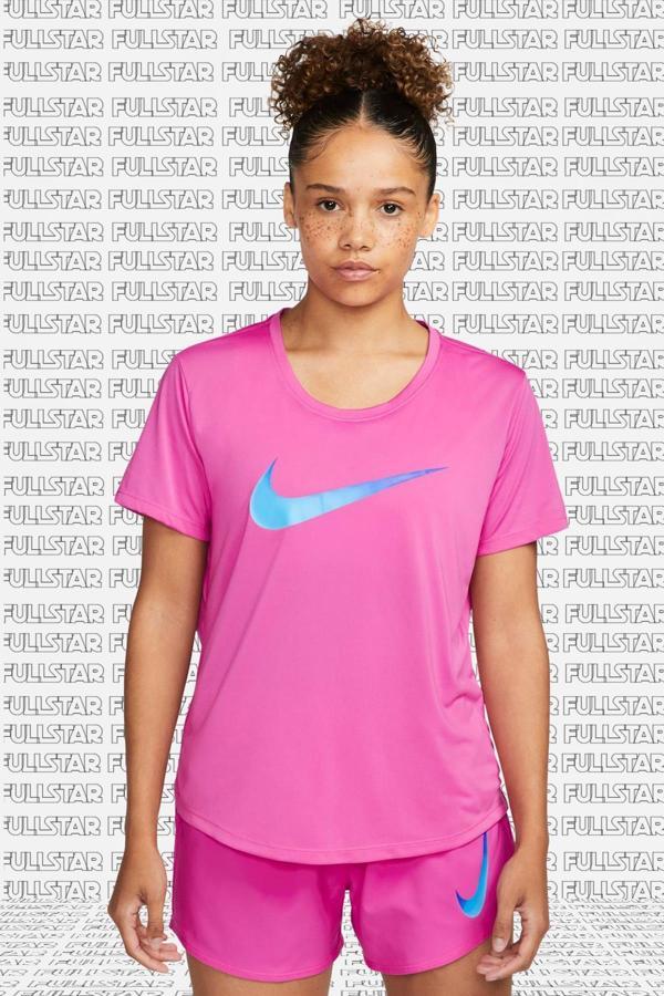 Nike Dri Fit Tee Training Running Tee Sırt Hava Panelli Koşu Spor Antrenman Tişörtü Fuşya - Image 1