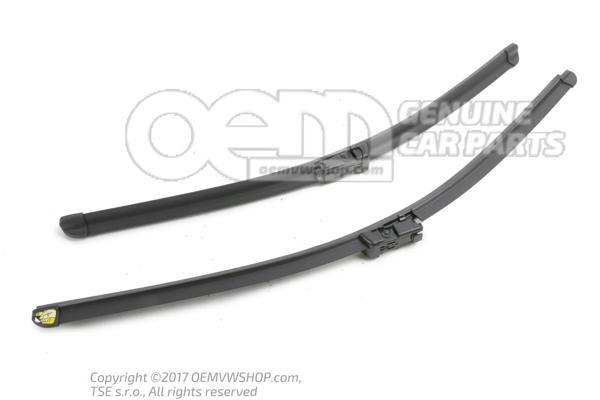 Silecek Süpürgesi Takım Polo 05-09 / Ibıza 06-08 / Cordoba 06-09 19Mm Buton 21'+19'" (530+480Mm)" (O - Image 1