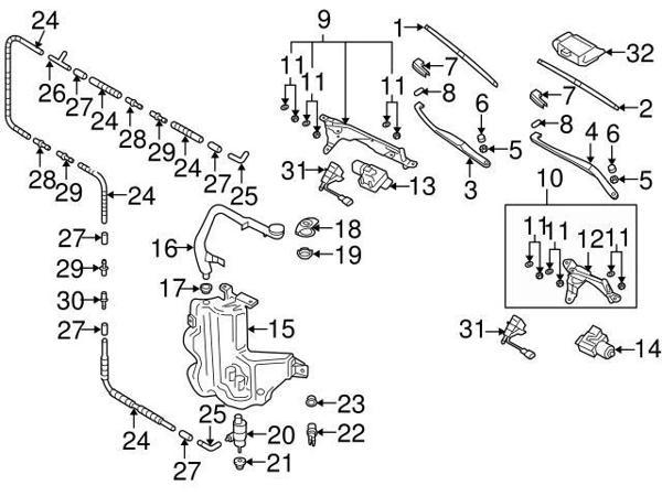 Silecek Depo Borusu Passat None (Oem No: Vw-3D0955463D) - Image 1