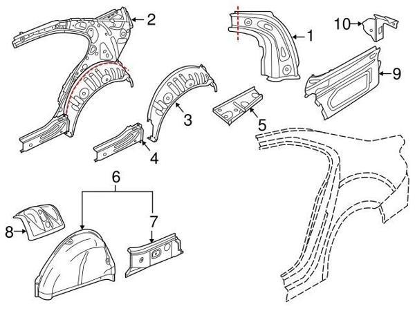 Arka Panel Sacı Sol Vw Jetta Bm 10- (Oem No: 5C6813223) - Image 1