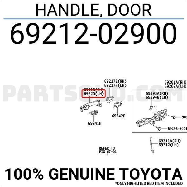 Kapı Kolu Corolla 2013-2018 Ön Dış Sol (Oem No:69212-02900) (Adet) - Image 1