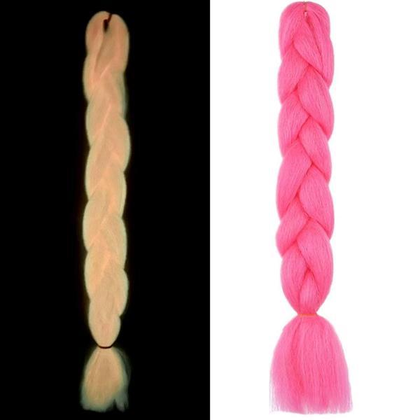 Fosforlu Neon Örgülük Saç Esperer 100 Gr. - Koyu Pembe - Image 1