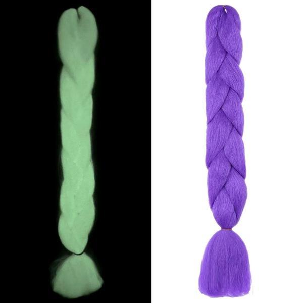 Fosforlu Neon Örgülük Saç Esperer 100 Gr. - Mor - Image 1
