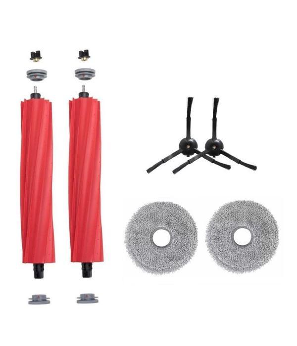 Roborock Qrevo S - Pro - Maxv Uyumlu 2 ADET ANA FIRÇA 2 ADET SİYAH YAN FIRÇA 2 ADET MOP - Image 1