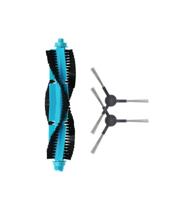 Xiaomi Mop 3C+ Uyumlu 1 ADET MAVİ ANA FIRÇA 2 ADET SİYAH YAN FIRÇA - Image 1