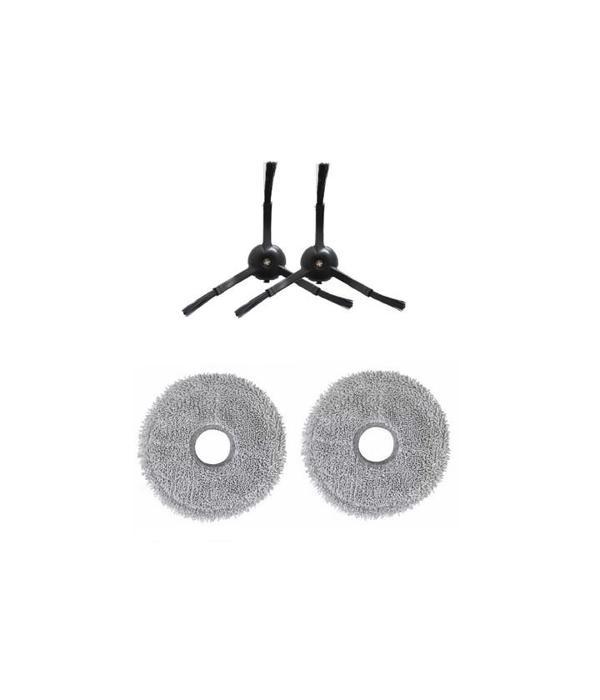 Roborock Qrevo S - Pro - Maxv Uyumlu 2 ADET SİYAH YAN FIRÇA 2 ADET MOP - Image 1