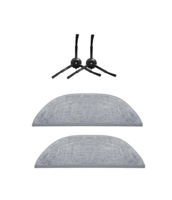 Roborock S8 Maxv Ultra Uyumlu 2 ADET SİYAH YAN FIRÇA 2 ADET MOP - Image 1