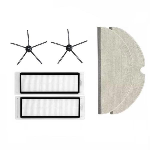 Roborock S6 Maxv Uyumlu 2 ADET FİLTRE 2 ADET SİYAH YAN FIRÇA 2 ADET MOP - Image 1