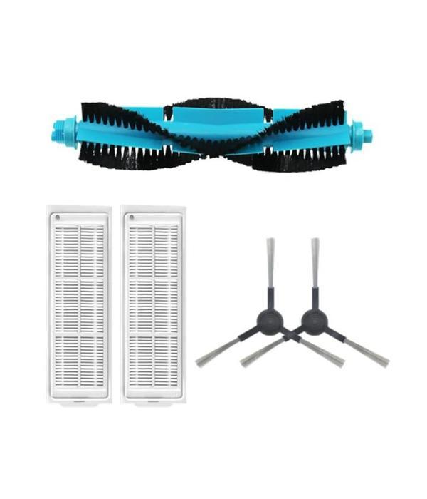 Viomi V3 Pro Uyumlu 1 ADET MAVİ ANA FIRÇA 2 ADET FİLTRE 2 ADET SİYAH YAN FIRÇA - Image 1