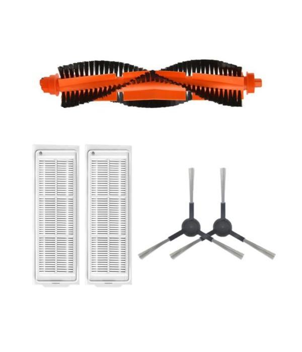 Viomi V3 Pro Uyumlu 1 ADET ANA FIRÇA 2 ADET FİLTRE 2 ADET SİYAH YAN FIRÇA - Image 1