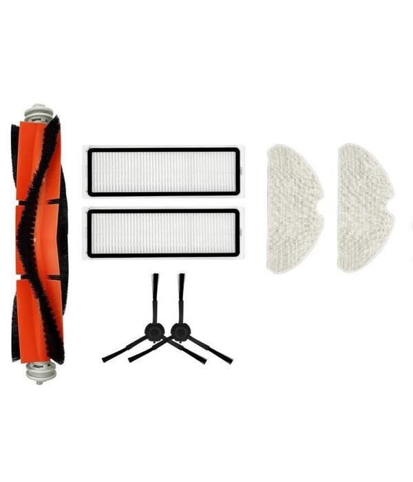 Dream D10S Uyumlu 1 ADET ANA FIRÇA 2 ADET FİLTRE 2 ADET SİYAH YAN FIRÇA 2 ADET MOP - Image 1