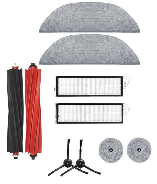 Roborock S8 Maxv Ultra Uyumlu 1ADET ANA FIRÇA 2 ADET FİLTRE 2 ADET SİYAH YAN FIRÇA 2 MOP 2 YAN MOP - Image 1