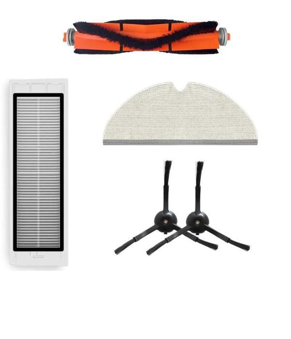 Xiaomi Vacuum Cleaner Global (SDJQR02RR) Uyumlu 1 ADET ANA FIRÇA 1 ADET FİLTRE 1 ADET MOP 2 ADET SİYAH YAN FIRÇA - Image 1