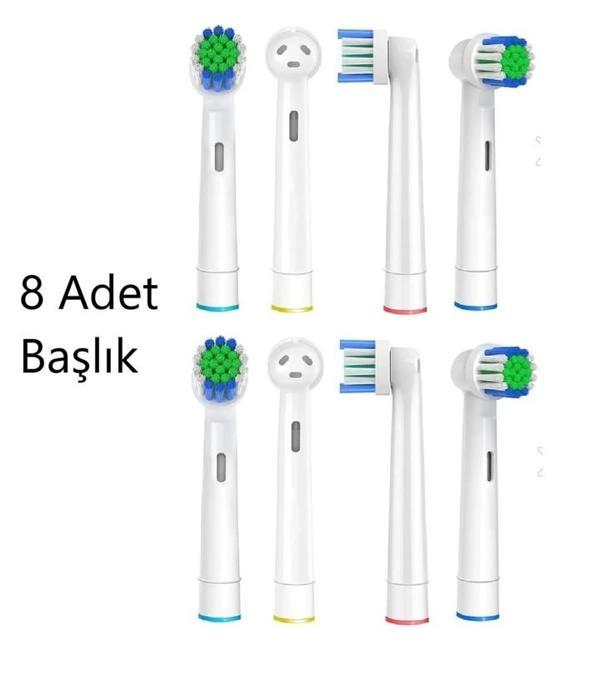 Ultra Sensitive Pro Oral B Uyumlu Yetişkin Şarjlı Diş Fırçası Yedek Başlığı 8 Adet  Başlık - Image 1