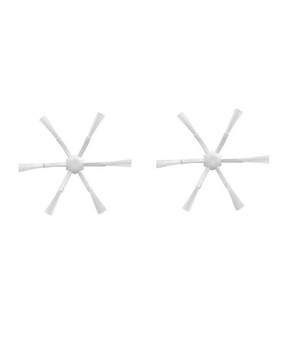Xiaomi Mop 2C (XMSTJQR2C) Uyumlu 2 ADET 6 KOLLU BEYAZ YAN FIRÇA - Image 1