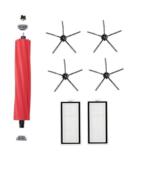 Roborock Q7 Uyumlu 1 ADET ANA FIRÇA 2 ADET FİLTRE 4 ADET SİYAH YAN FIRÇA - Image 1