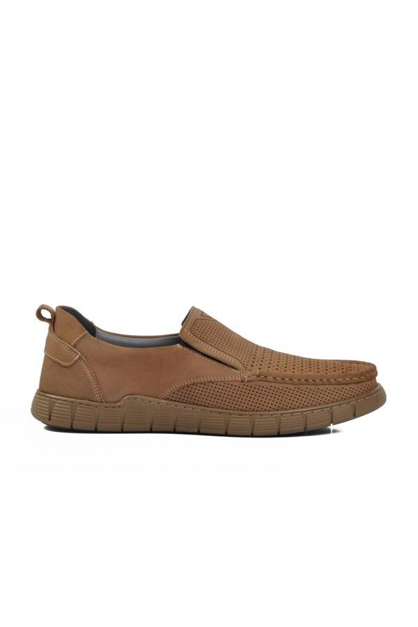 Vizon Nubuk Hakiki Deri Erkek Casual Ayakkabı 994-1 M - Image 1