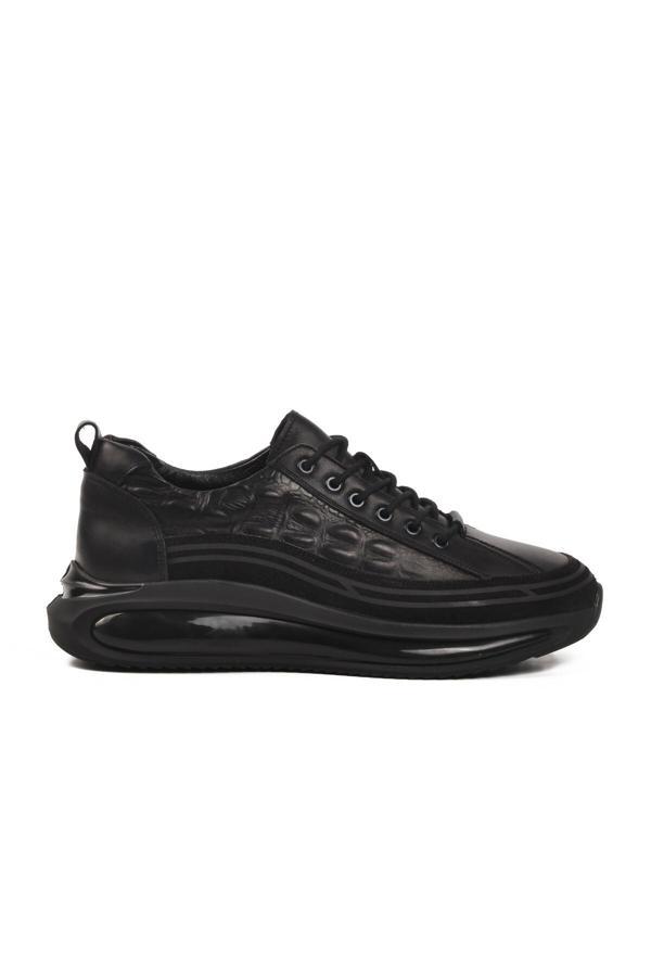 Siyah Hakiki Deri Erkek Sneaker Catis M - Image 1