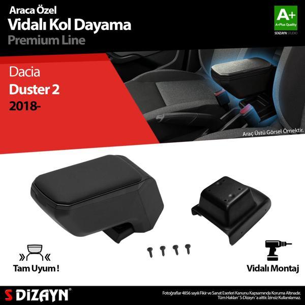 S-Dizayn Dacia Duster 2 Kol Dayama Kolçak ABS Vidalı Siyah 2018-2023 A+Kalite - Image 1