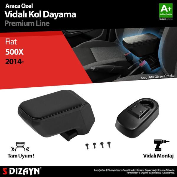 S-Dizayn Fiat 500X Kol Dayama Kolçak ABS Vidalı Siyah 2014 Üzeri A+Kalite - Image 1