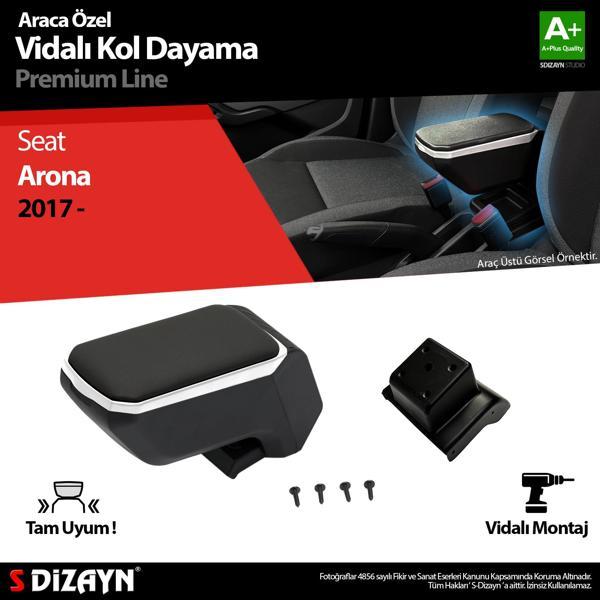 S-Dizayn Seat Arona Kol Dayama Kolçak ABS Vidalı Gri 2017 Üzeri A+ Kalite - Image 1