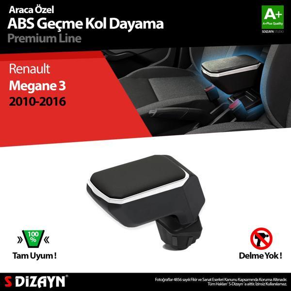 S-Dizayn Renault Megane 3 Kol Dayama Kolçak Geçmeli ABS Gri 2010-2016 A+Kalite - Image 1