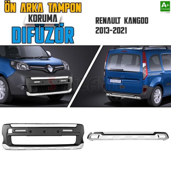 S-Dizayn Renault Kangoo Ön ve Arka Tampon Koruma Difüzör Seti 2012-2020 A+ Kalite - Image 1