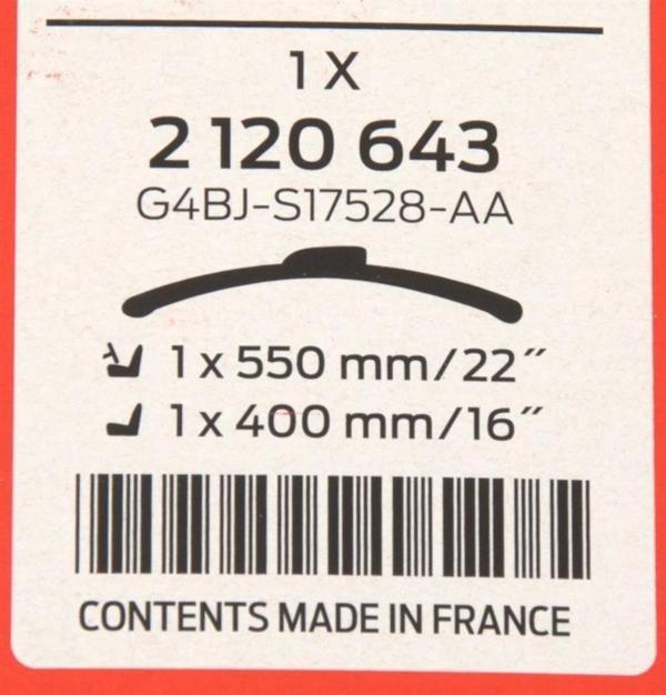 Silecek Süpürgesı Ön Takım Aerotwın [ 550 / 400 Mm ] Ford Ecosport Bm 14- (Oem No: G4Bj S17528-Aa) - Image 1