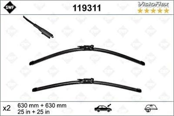 Fiat Iveco Daıly Vı-Honda City (Yenı Kasa) 2014- Silecek Süpürgesı Ön Takım 630 / 630 Mm (Oem No:580 - Image 1