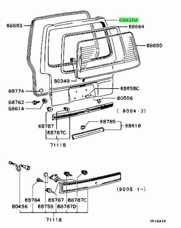 Bagaj Kapağı L300 90-08 (Oem No: Mb549343) - Image 1