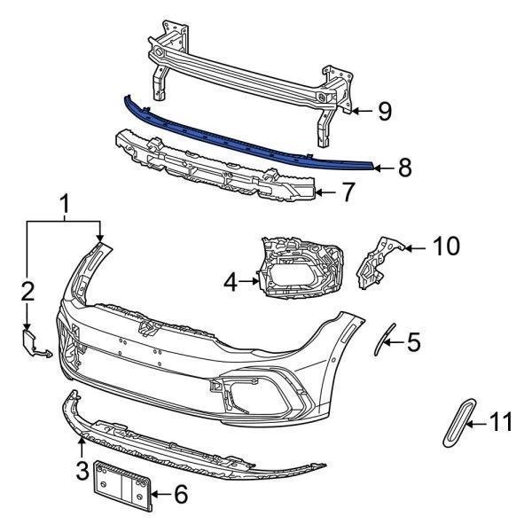 Tampon Traversı Ön Vw Golf8 Bm 20- (Oem No: 5H0807651E) - Image 1