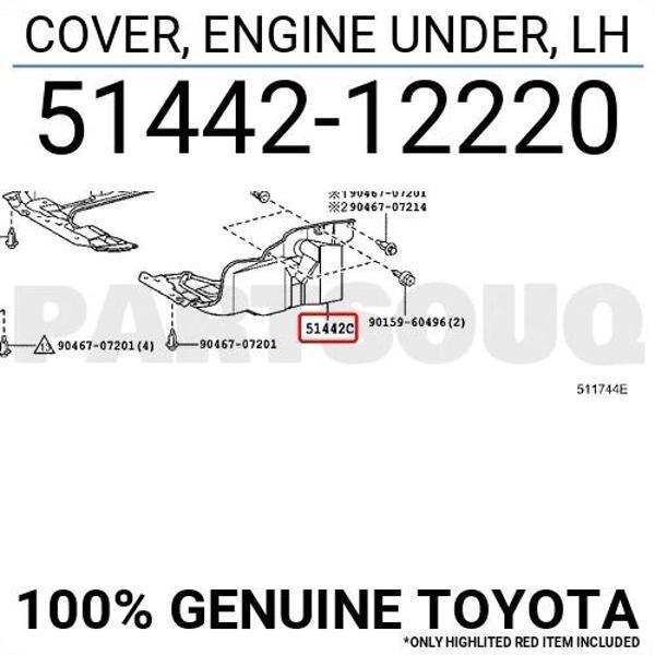 Karter Muhafazası Corolla 10-12 Sol Benzinli (Oem No: 51442-12220) - Image 1
