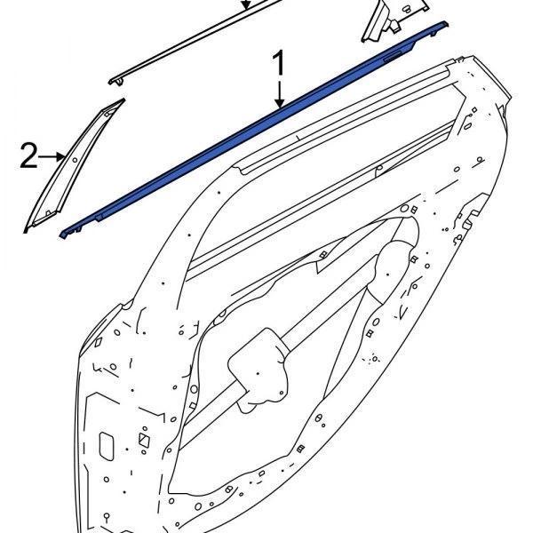 Cam Sıyırıcı Elantra 21Sonrası Arka Kapı Dış Sağ (Oem No: 83220-Aa000) - Image 1